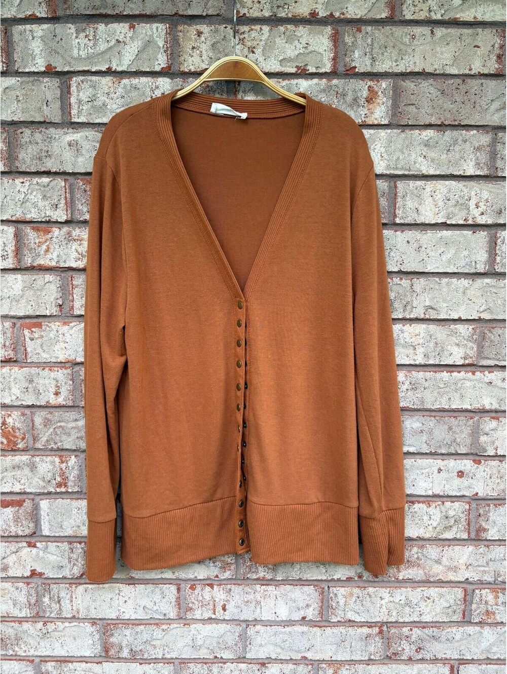 Zenana Snap Front  Cardigan Long Sleeve Size 1X